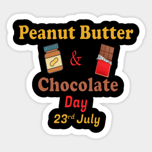 Peanut Butter and Chocolate day 23rd july Sticker